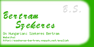 bertram szekeres business card